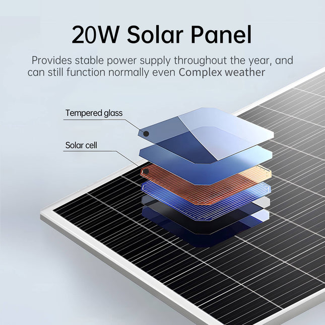 20W26AH Solar Powered