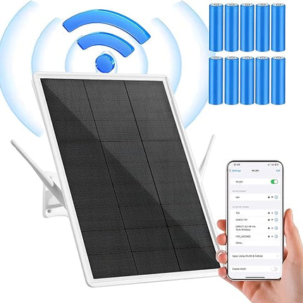 Solar 4G LTE Modem Router 2.4Ghz WiFi Hotspot Access Point VSIM & SIM Card-Slot Built-in 26000mAh Battery IP66 Waterproof Outdoor for Trail Camera Security Camera