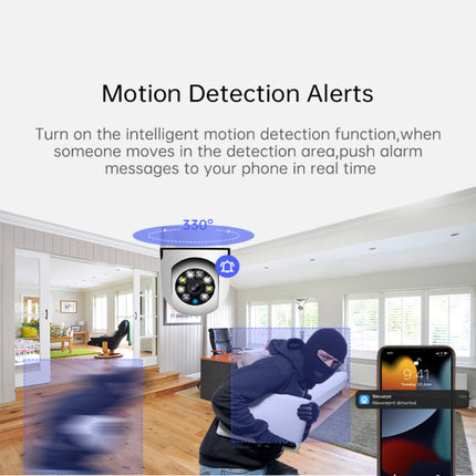 Dual Band Wi-Fi 2.4GHZ&5.8GHZ Bulb E26/E27 Series HD Security Camera, With AI Human Detection, Two-way Audio, Cloud Storage, Alert Area Detection, 355° Vision, Color Night Vision Smart Network Camera