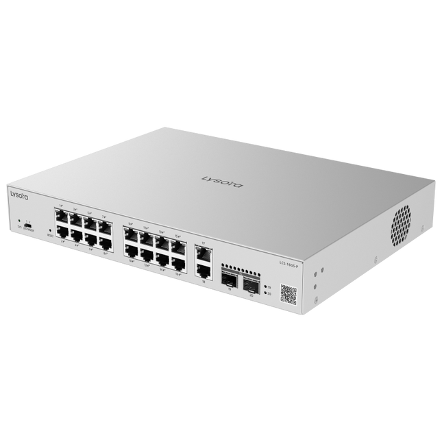 Lysora LCS-16GS-P 16-Port Cloud Managed PoE Switch | 250W PoE Budget