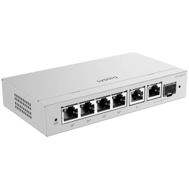 Lysora LCS-4GS-P 4-Port Cloud Managed PoE Switch