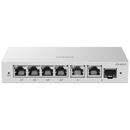 Lysora LCS-4GS-P 4-Port Cloud Managed PoE Switch