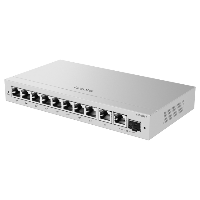 Lysora LCS-8GS-P 8-Port Cloud Managed PoE Switch | 120W PoE Budget
